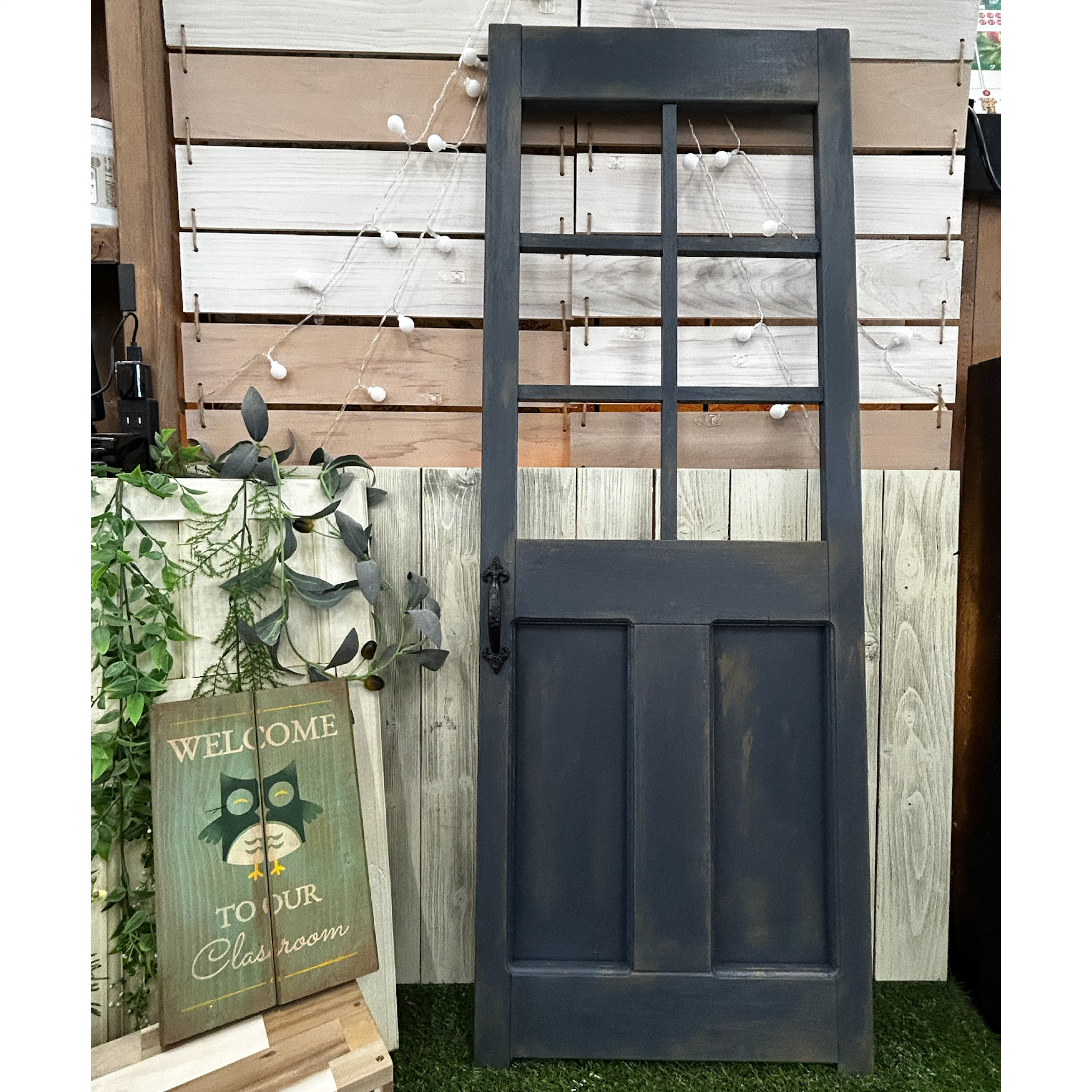 アンティーク ドア風オブジェ 2枚 インテリア 写真撮影 木製 シェルフ