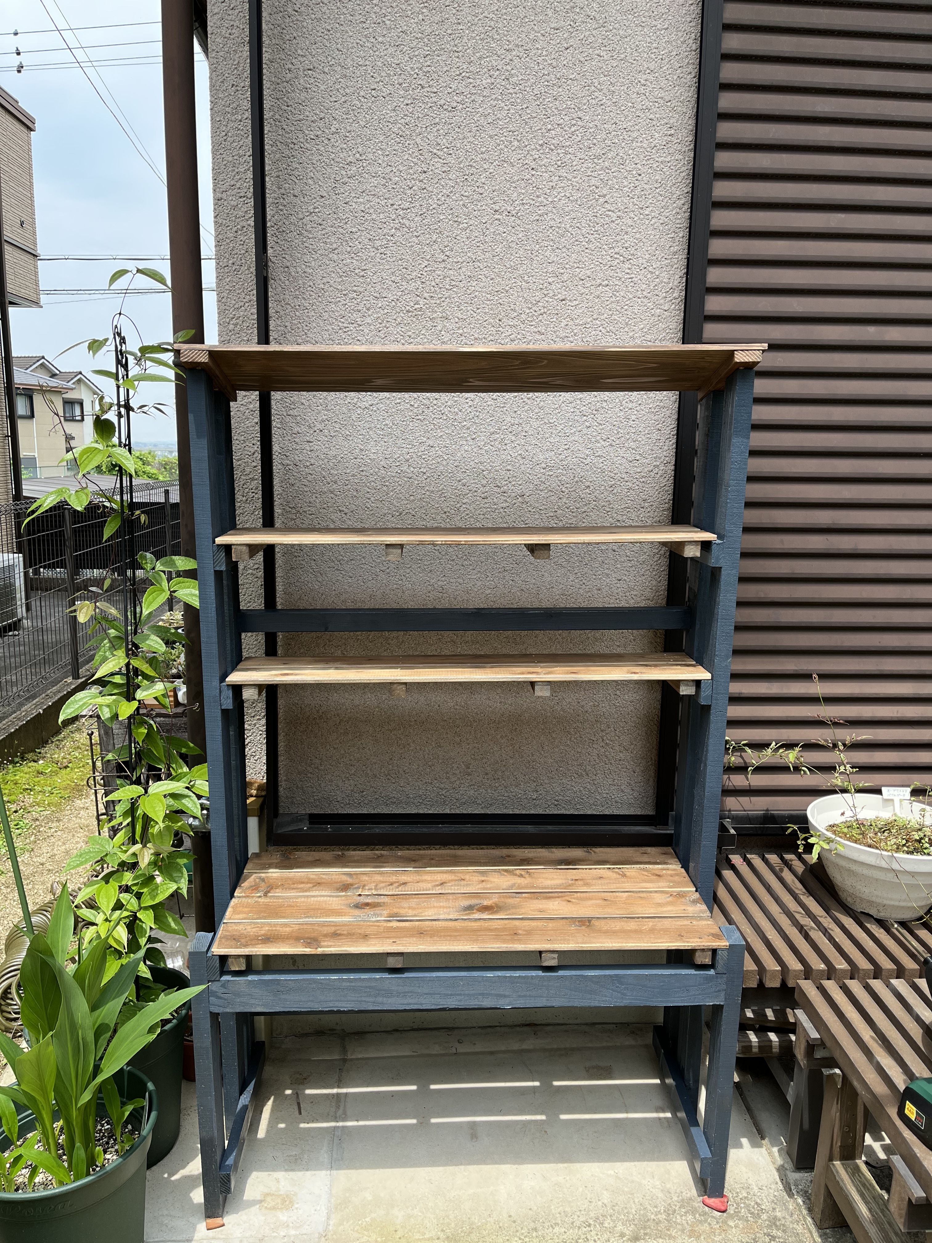 多肉植物棚ハンドメイド(アイボリー) 多肉植物棚ハンドメイド(アイボリー) ①