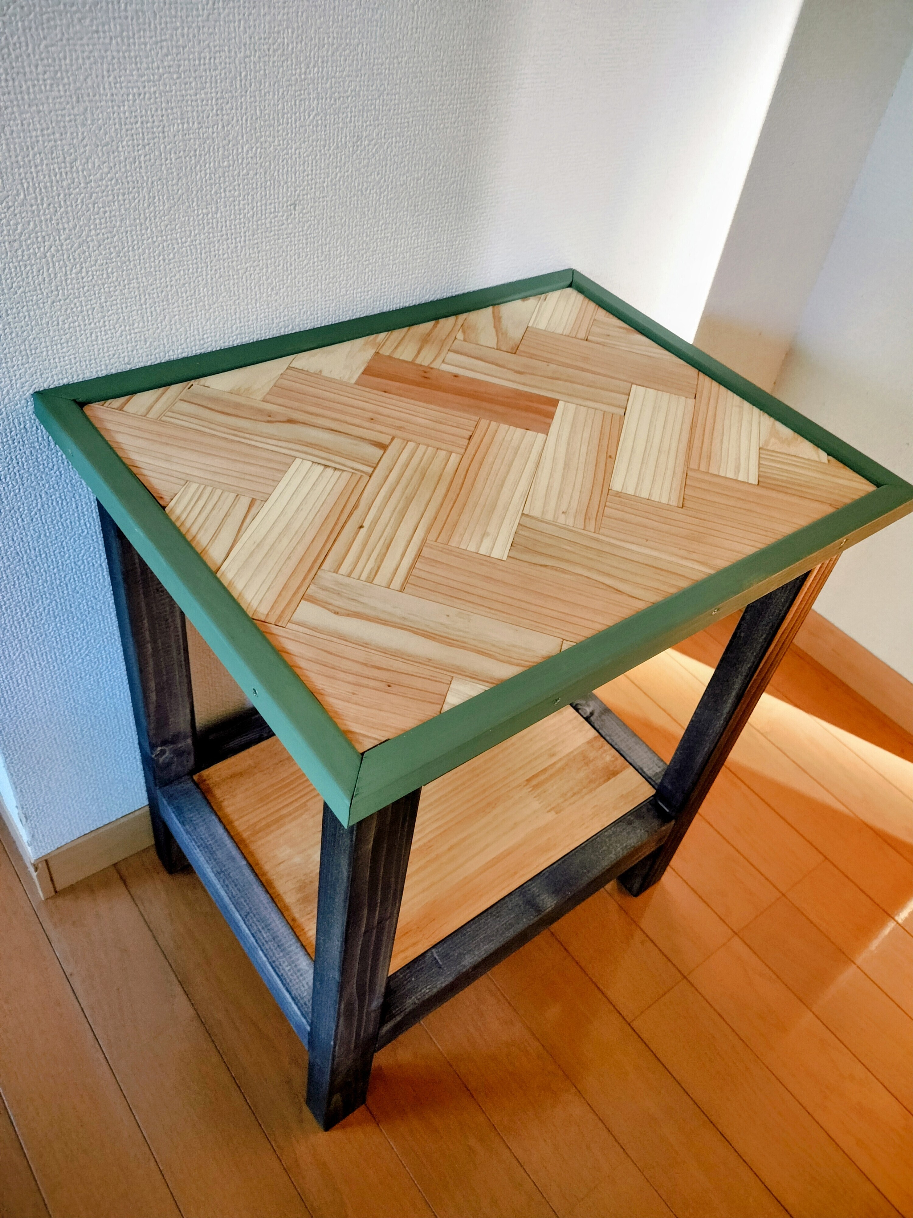 ヘリンボーン　天板　ハンドメイド　テーブル ダイニングセット 天板 ヘリンボーン ベンチ1台付き 追加可