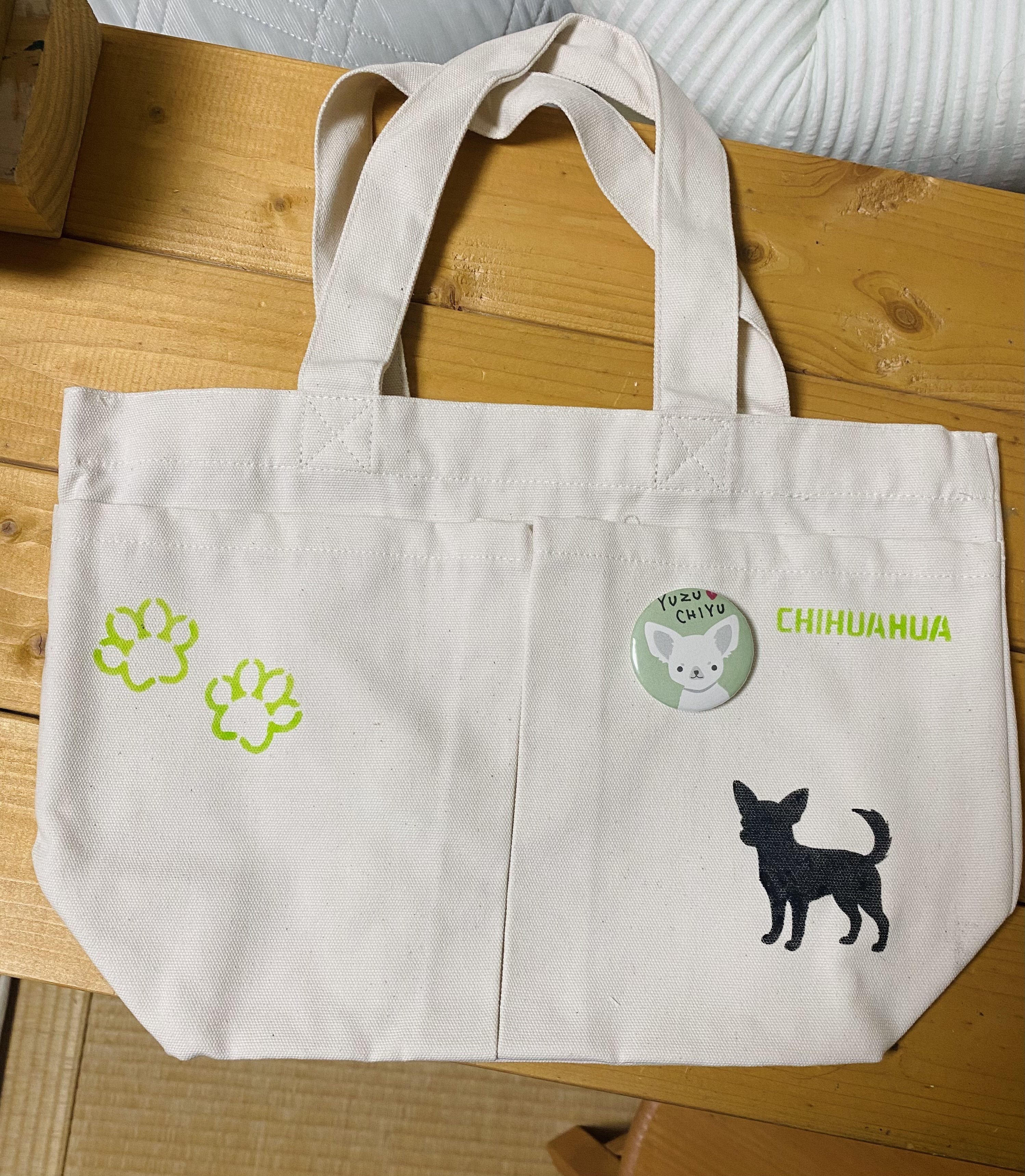 わんこバッグ 楽天市場】犬 横型 トートバッグ ファスナー付き A4 横長 横