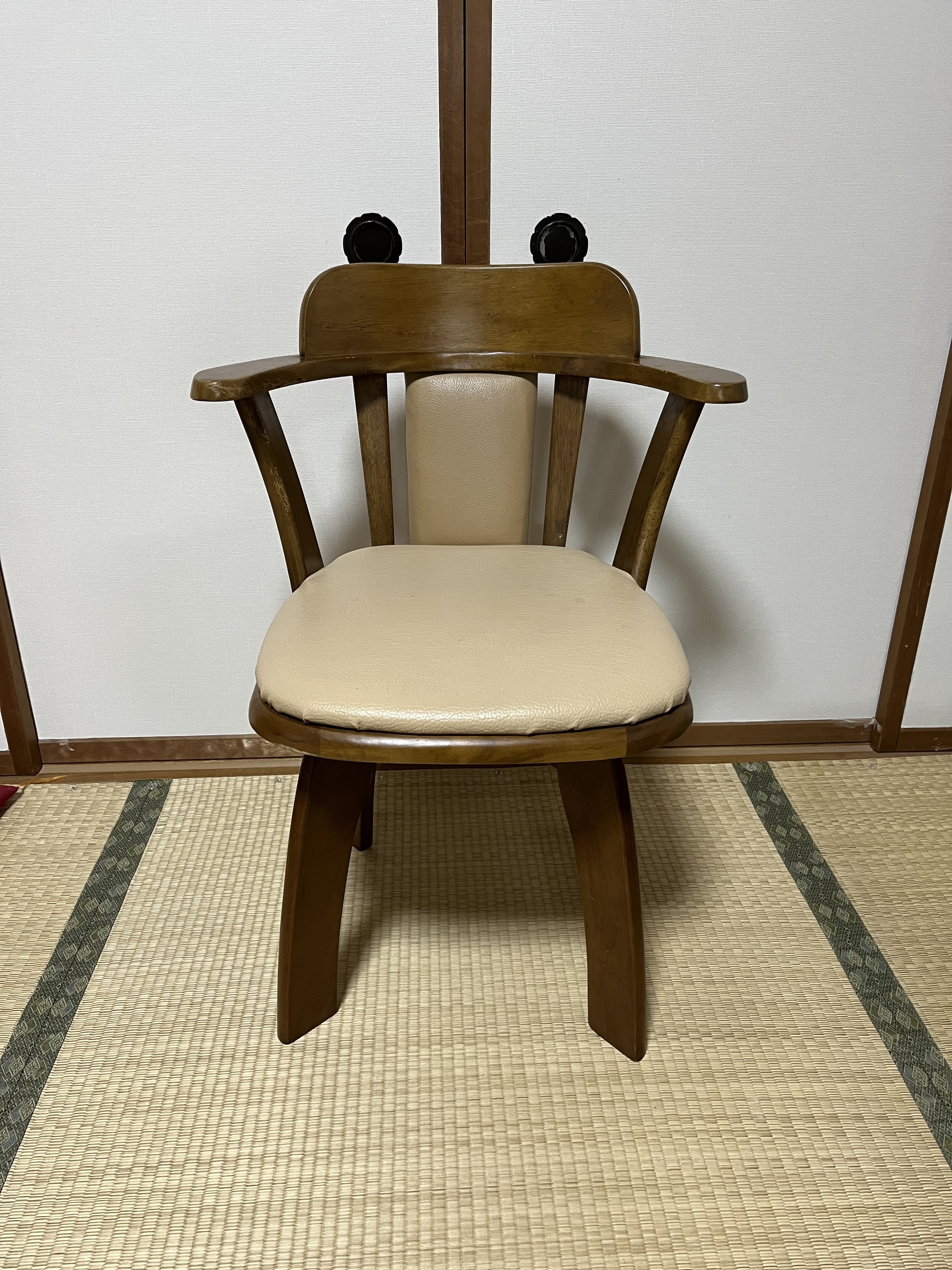 木製　椅子　ダイニングチェア　座面張替　A-2 ダイニングチェア 2脚セット 座面高43cm ナチュラル 木製 （ 開梱設置