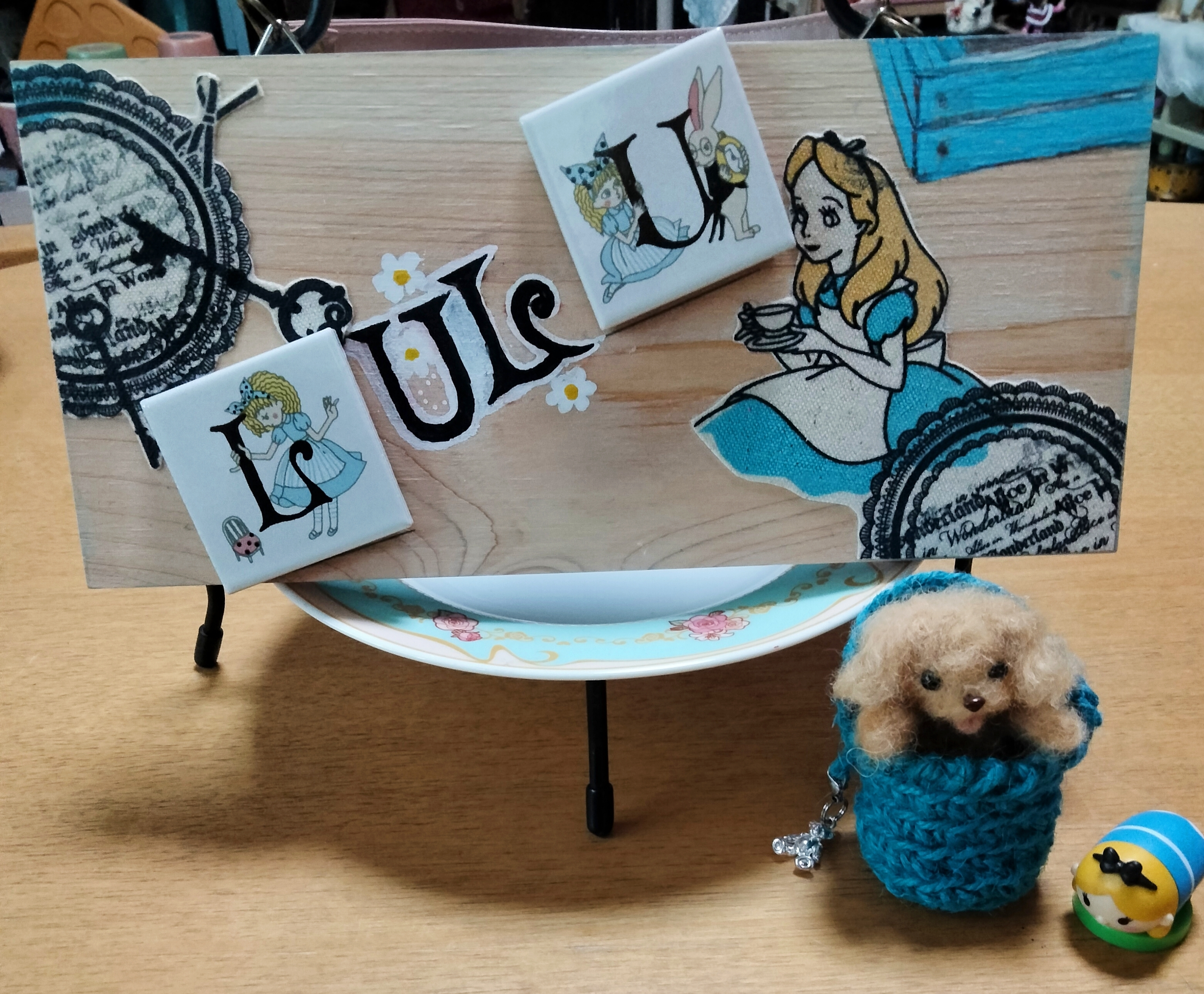 わが家のLULUちゃんネームプレート完成🩵