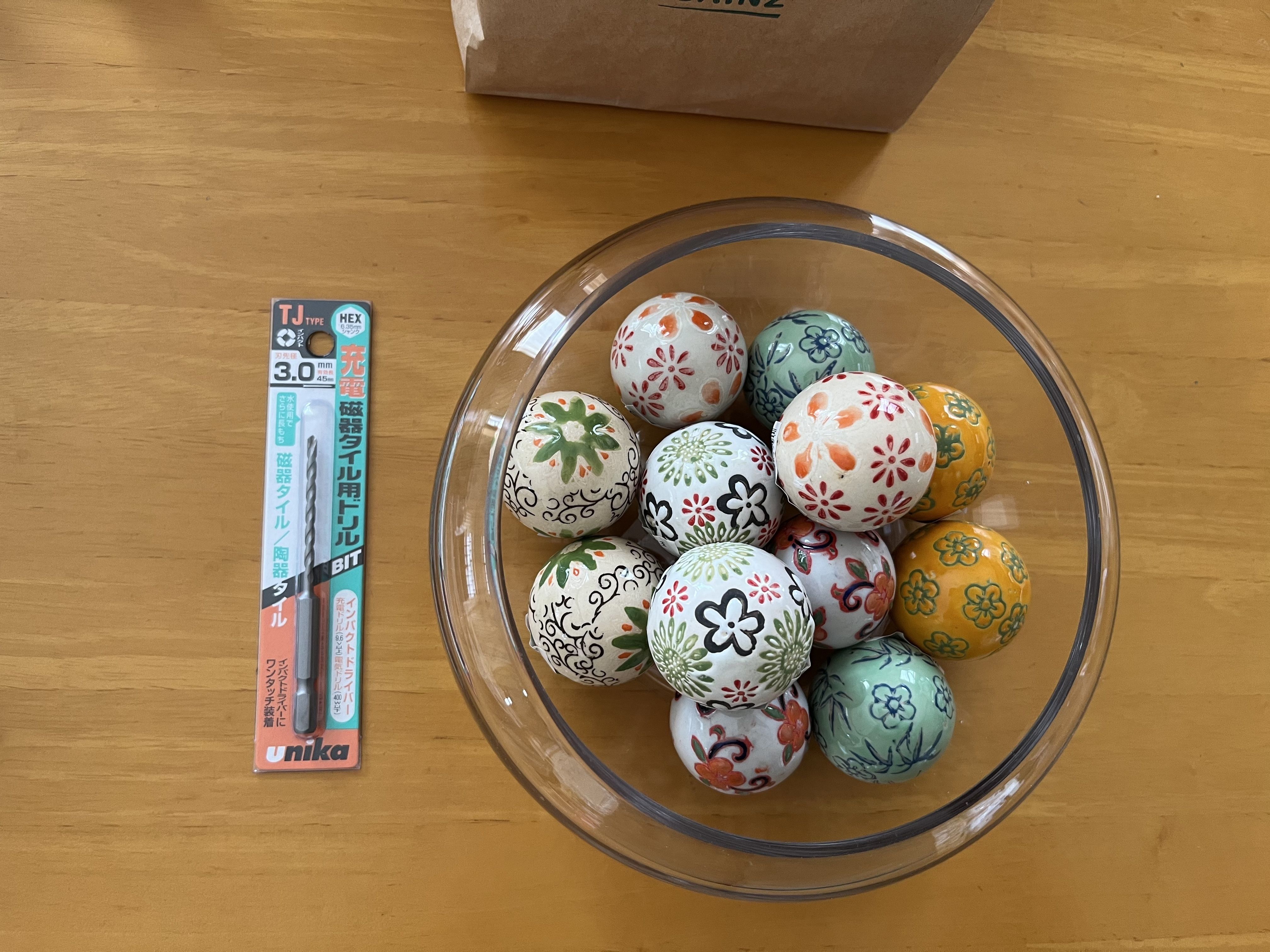 浮き玉　大きさガイド 浮き玉】ビン玉 商品番号：大11