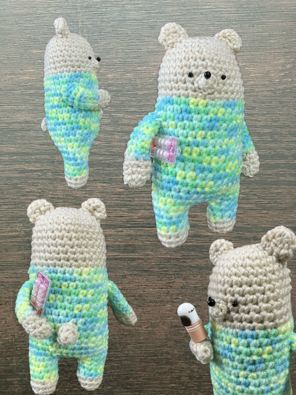 あみぐるみ しろくま編んてみた。 | DAISOの輪