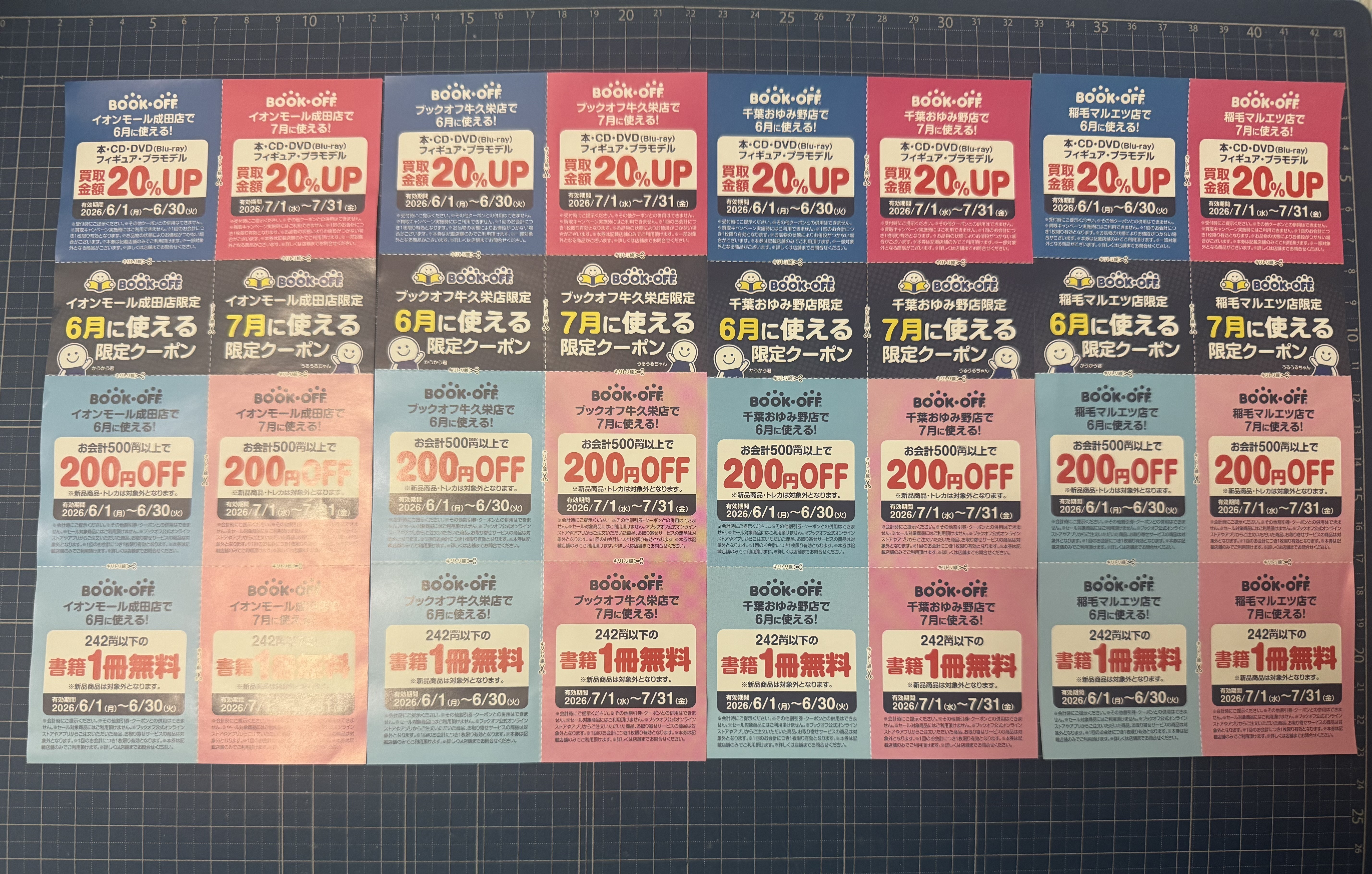6月、7月に使えるクーポン | ブックオフスキスキ天国