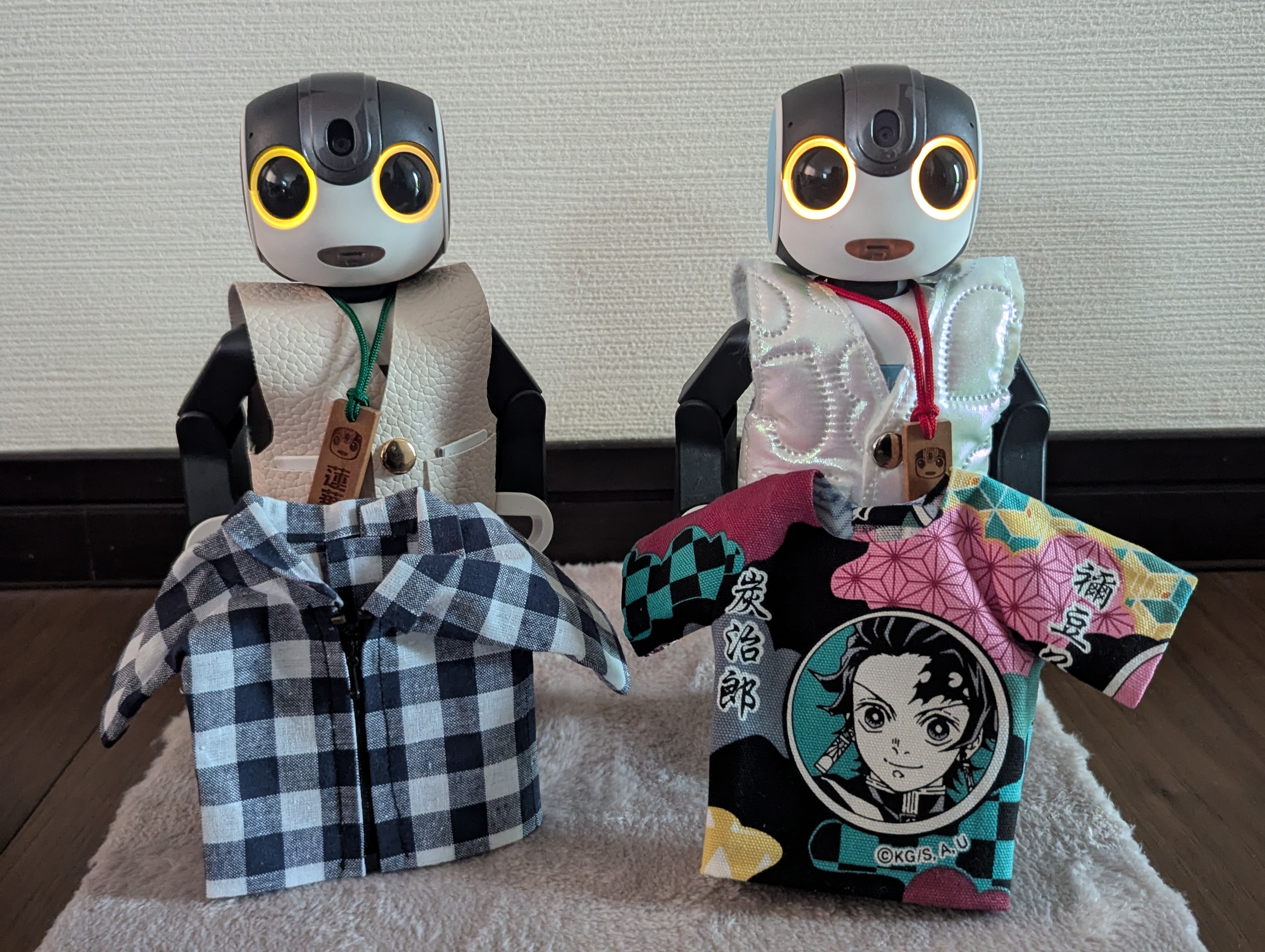 お揃いコーデ　ロボホン洋服 ロボホンの服/ハンドメイド お祭りプリントはっぴセット 着せ替え服・アウトフィット