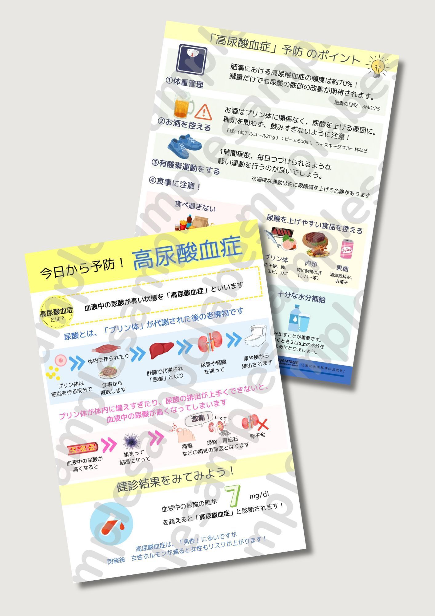 リーフレット尿酸サンプル