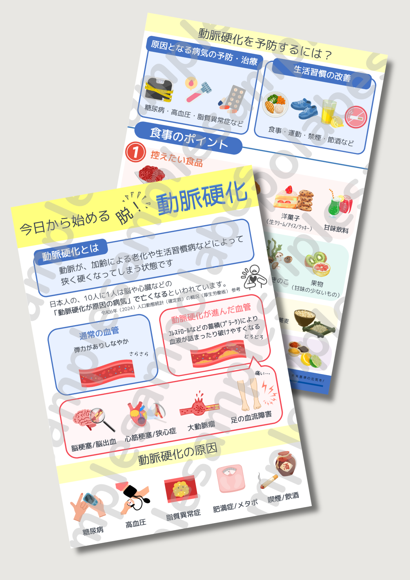 リーフレット 動脈硬化 サンプル
