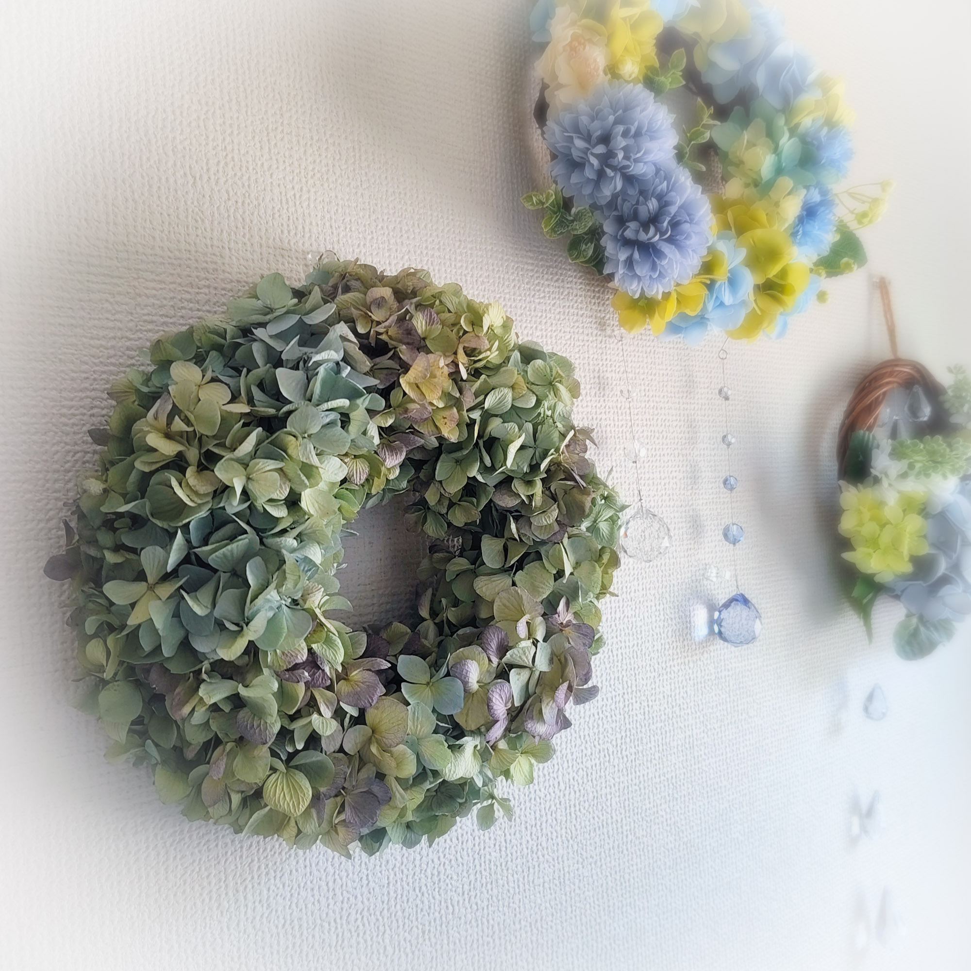 紫陽花のまんまるドライフラワーリース | CAINZ DIY Square