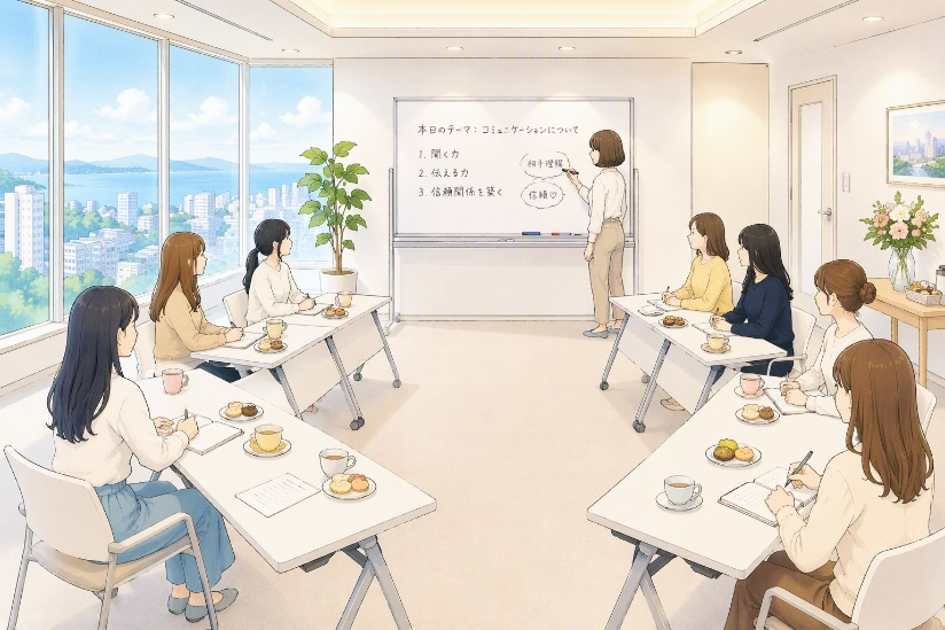 参加者たちが事例検討をするイメージ