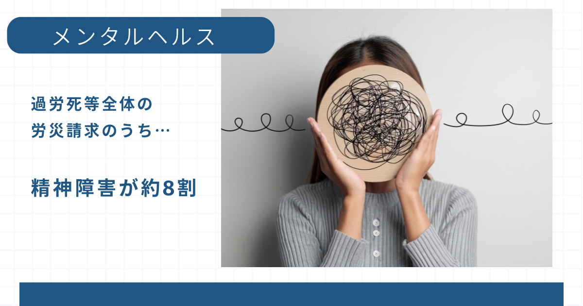 過労死等全体の 労災請求のうち…  精神障害が約8割