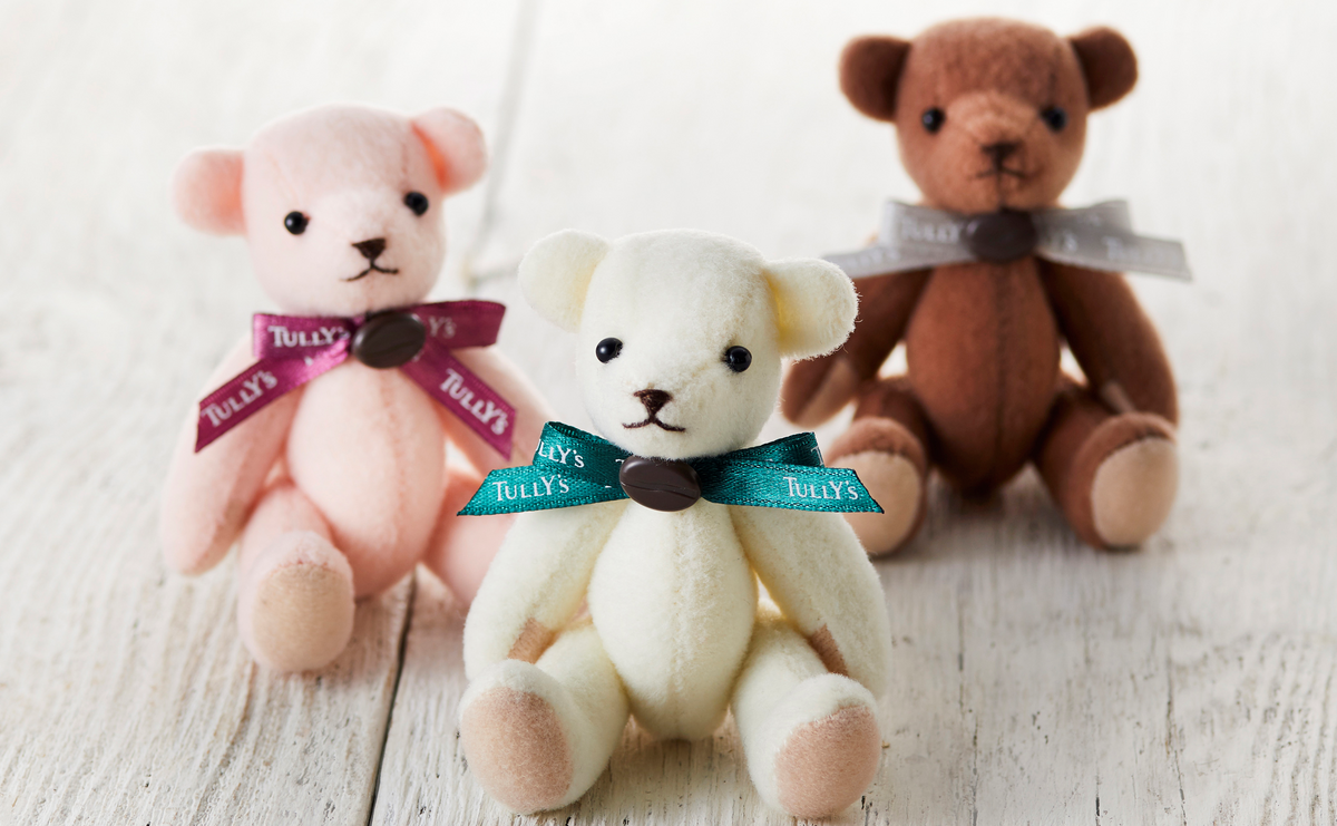 TULLY'S COFFEE くまぬいぐるみ テディベア ベアフル 30セット ベアフル®の名前の由来 | TULLY'S community Hello！