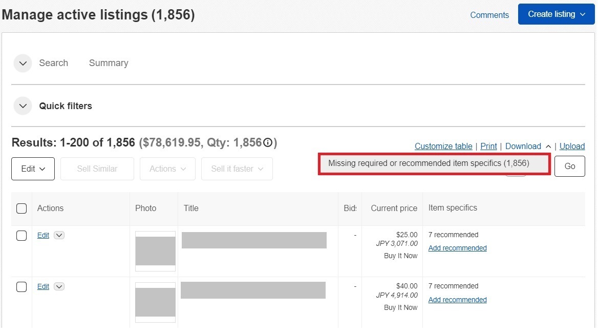 【バラ売り品】【まとめ買い方、複数買い方またはフォロワー樣専用サビース品】 修正・編集方法②「複数の商品のItem Sp | eBay サポート