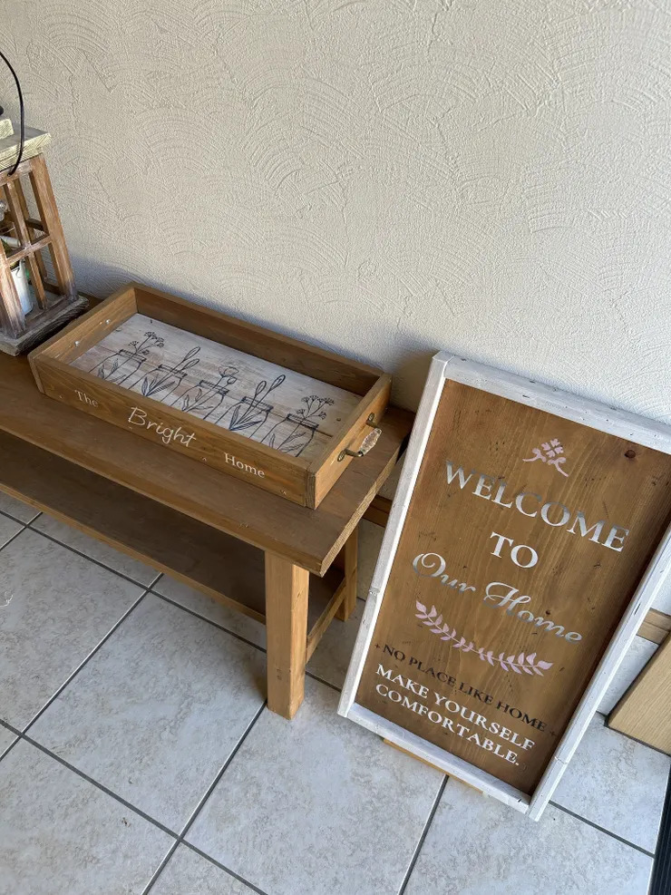 玄関にB＆Bでwelcome