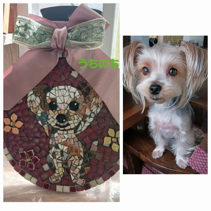 タイルアート　　うちのちわちゃん