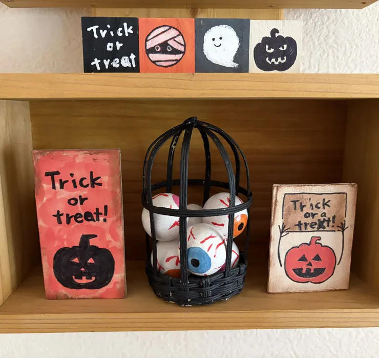 ハロウィンの目玉を作りました🤖